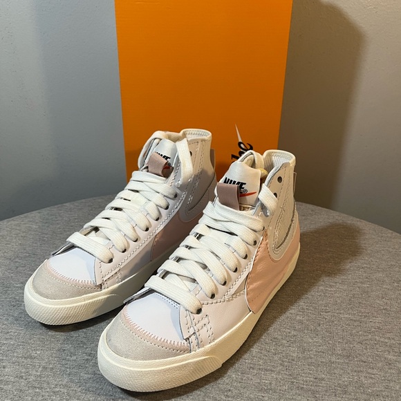 NIKE BLAZER MID '77 JUMBO White/Pink Sneaker Women's Shoe Size 8 DQ1471 101 - Picture 9 of 12